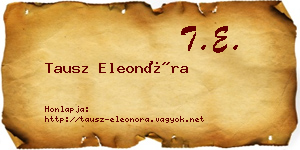 Tausz Eleonóra névjegykártya