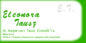 eleonora tausz business card